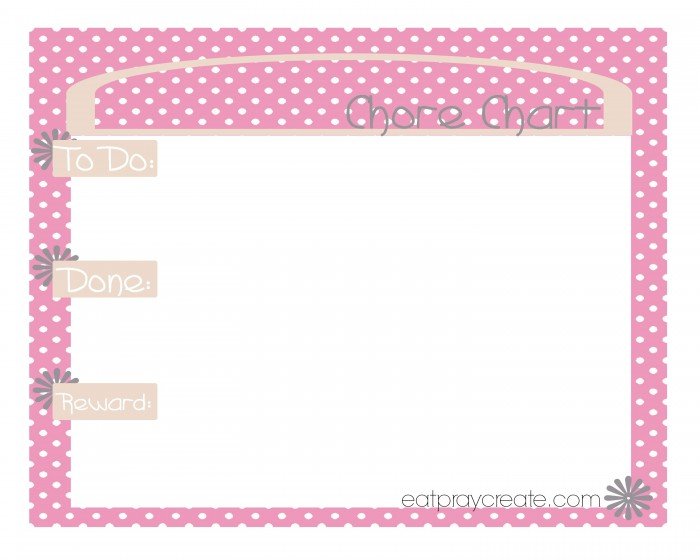 Girl Chore Chart Pink1