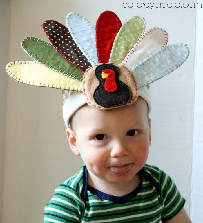 Thanksgiving Turkey Bow Headband with the Bowdabra - Happy Hour Projects