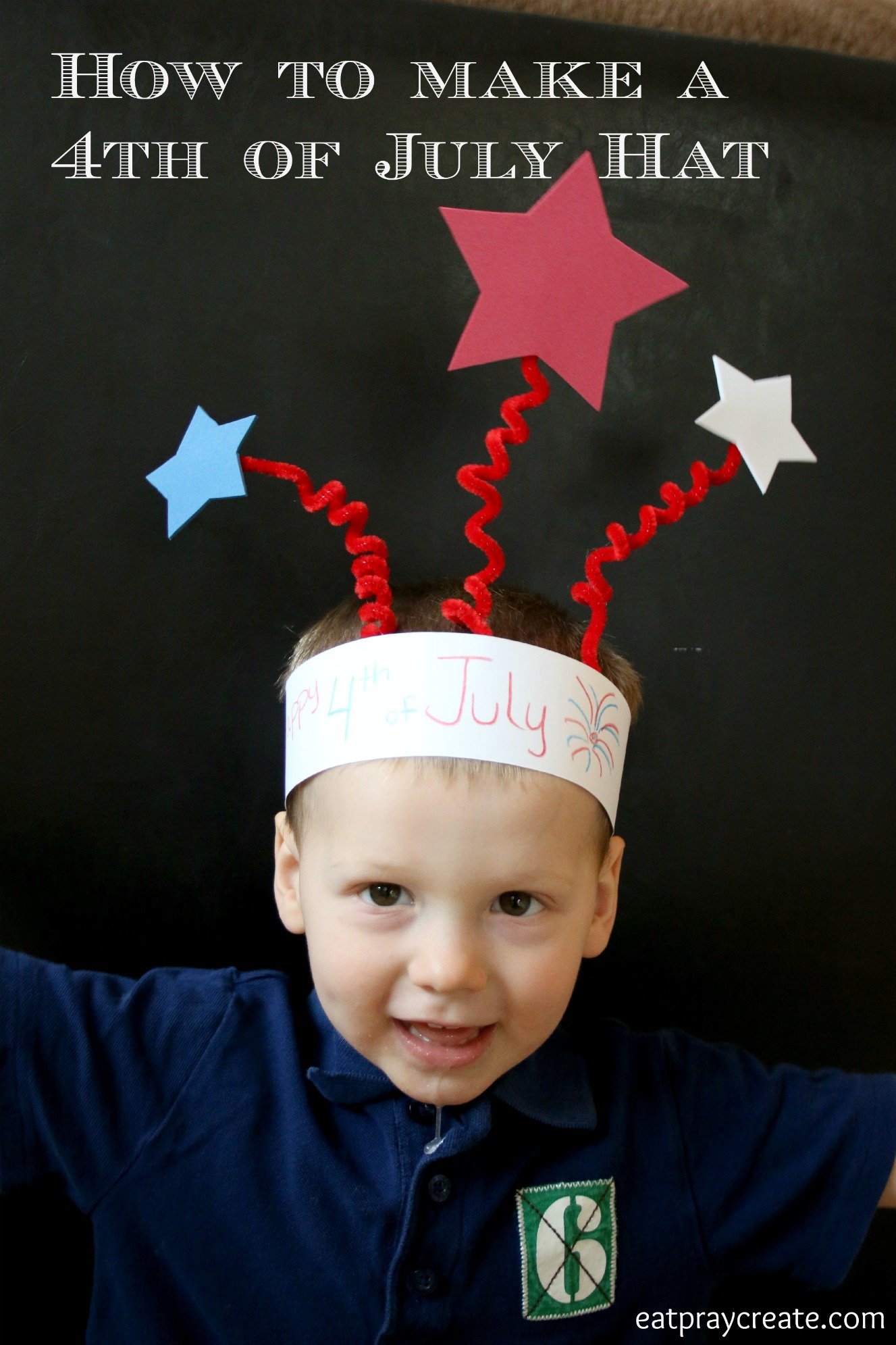 4th of July Craft Freebie - Printable Holiday Hats by How This Mom